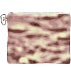 Pink  Waves Flow Series 10 Canvas Cosmetic Bag (xxxl) by DimitriosArt