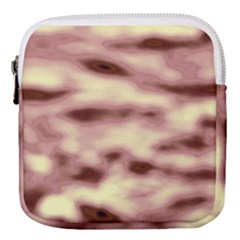 Pink  Waves Flow Series 10 Mini Square Pouch by DimitriosArt