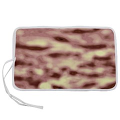 Pink  Waves Flow Series 10 Pen Storage Case (l) by DimitriosArt