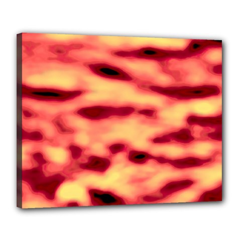 Red Waves Flow Series 4 Canvas 20  X 16  (stretched) by DimitriosArt