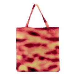 Red Waves Flow Series 4 Grocery Tote Bag