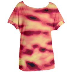 Red Waves Flow Series 4 Women s Oversized Tee