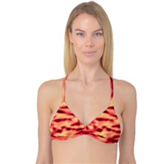 Red Waves Flow Series 4 Reversible Tri Bikini Top