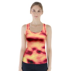 Red Waves Flow Series 4 Racer Back Sports Top by DimitriosArt