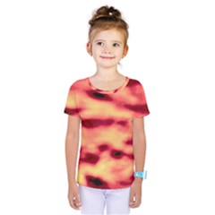 Red Waves Flow Series 4 Kids  One Piece Tee