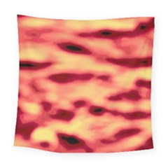 Red Waves Flow Series 4 Square Tapestry (Large)