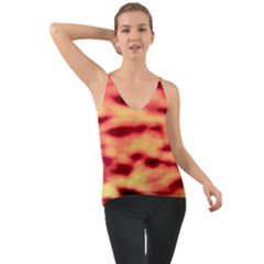 Red Waves Flow Series 4 Chiffon Cami