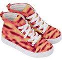 Red Waves Flow Series 4 Kids  Hi-Top Skate Sneakers View3