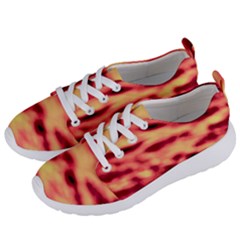 Red Waves Flow Series 4 Women s Lightweight Sports Shoes by DimitriosArt