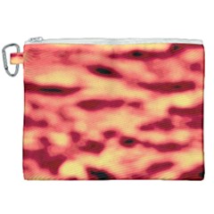 Red Waves Flow Series 4 Canvas Cosmetic Bag (xxl) by DimitriosArt