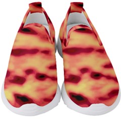 Red Waves Flow Series 4 Kids  Slip On Sneakers