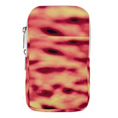 Red Waves Flow Series 4 Waist Pouch (small) by DimitriosArt