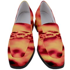 Red Waves Flow Series 4 Women s Chunky Heel Loafers