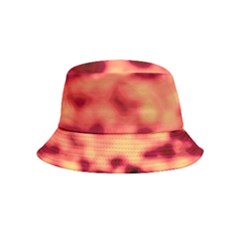 Red Waves Flow Series 4 Inside Out Bucket Hat (kids) by DimitriosArt