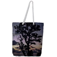 Sunset Coastal Park Landscape, Montevideo Uruguay Full Print Rope Handle Tote (large) by dflcprintsclothing