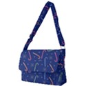 Christmas Candy Canes Full Print Messenger Bag (L) View1