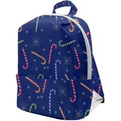 Christmas Candy Canes Zip Up Backpack by SychEva