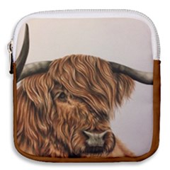 Highland Cow Mini Square Pouch by ArtByThree