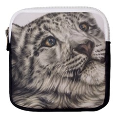 Snow Leopard Cub Mini Square Pouch