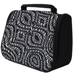 Black And White Abstract Tribal Print Full Print Travel Pouch (big)