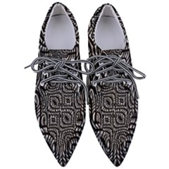 Black And White Abstract Tribal Print Pointed Oxford Shoes by dflcprintsclothing