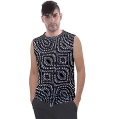 Black And White Abstract Tribal Print Men s Regular Tank Top