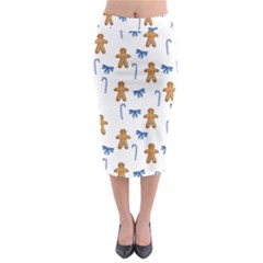 Gingerbread Man And Candy Midi Pencil Skirt by SychEva