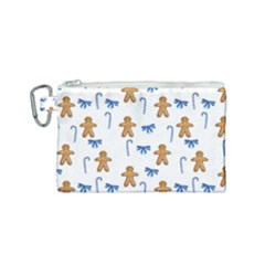 Gingerbread Man And Candy Canvas Cosmetic Bag (small) by SychEva