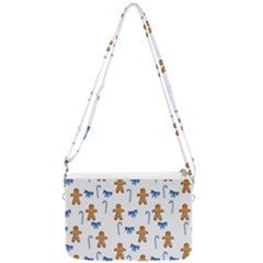 Gingerbread Man And Candy Double Gusset Crossbody Bag by SychEva