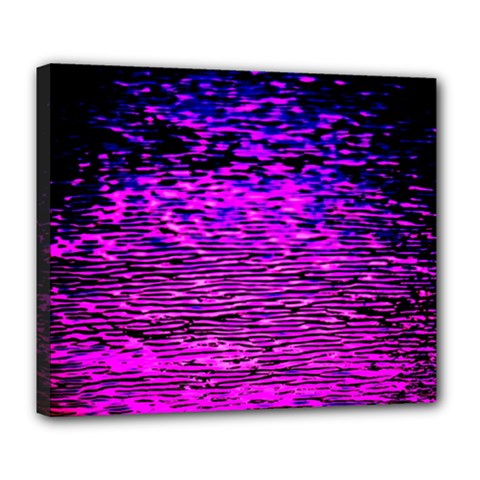 Magenta Waves Flow Series 1 Deluxe Canvas 24  X 20  (stretched) by DimitriosArt