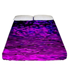 Magenta Waves Flow Series 1 Fitted Sheet (california King Size) by DimitriosArt