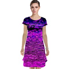 Magenta Waves Flow Series 1 Cap Sleeve Nightdress by DimitriosArt