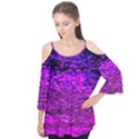 Magenta Waves Flow Series 1 Flutter Sleeve Tee  View1