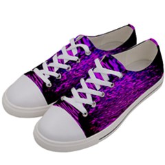 Magenta Waves Flow Series 1 Men s Low Top Canvas Sneakers by DimitriosArt