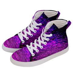 Magenta Waves Flow Series 1 Men s Hi-top Skate Sneakers by DimitriosArt