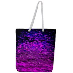 Magenta Waves Flow Series 1 Full Print Rope Handle Tote (large) by DimitriosArt