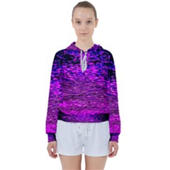 Magenta Waves Flow Series 1 Women s Tie Up Sweat by DimitriosArt