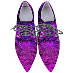 Magenta Waves Flow Series 1 Pointed Oxford Shoes by DimitriosArt