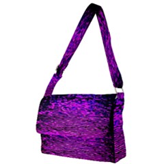 Magenta Waves Flow Series 1 Full Print Messenger Bag (l) by DimitriosArt