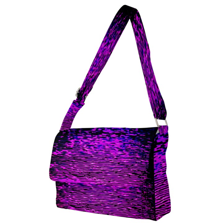 Magenta Waves Flow Series 1 Full Print Messenger Bag (L)