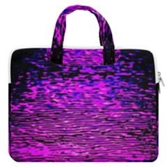 Magenta Waves Flow Series 1 Macbook Pro Double Pocket Laptop Bag by DimitriosArt