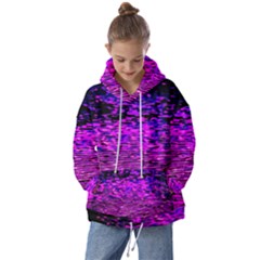 Magenta Waves Flow Series 1 Kids  Oversized Hoodie by DimitriosArt