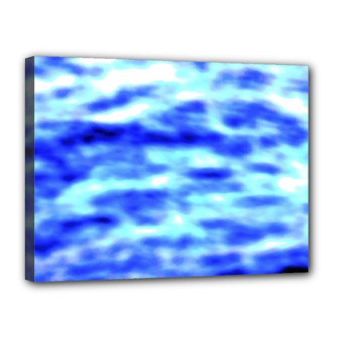 Blue Waves Flow Series 5 Canvas 16  X 12  (stretched) by DimitriosArt