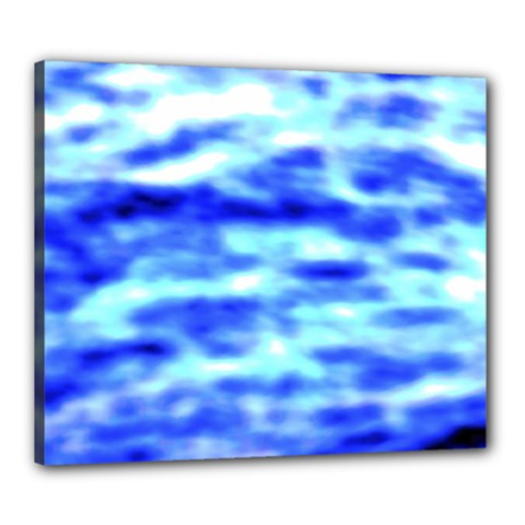 Blue Waves Flow Series 5 Canvas 24  X 20  (stretched) by DimitriosArt