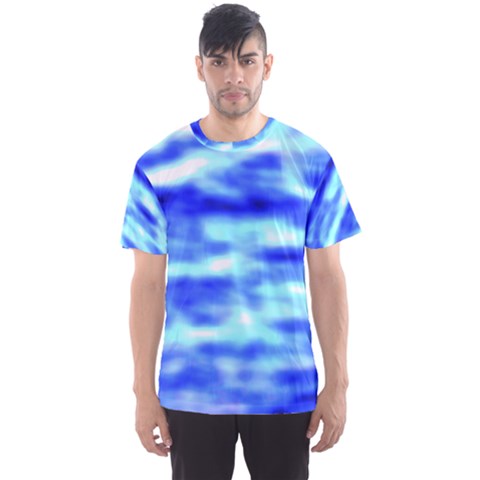 Blue Waves Flow Series 5 Men s Sport Mesh Tee by DimitriosArt