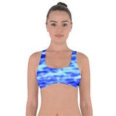 Blue Waves Flow Series 5 Got No Strings Sports Bra by DimitriosArt