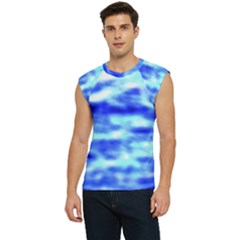 Blue Waves Flow Series 5 Men s Raglan Cap Sleeve Tee by DimitriosArt