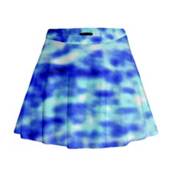 Blue Waves Flow Series 5 Mini Flare Skirt by DimitriosArt