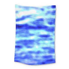 Blue Waves Flow Series 5 Small Tapestry by DimitriosArt