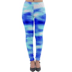 Blue Waves Flow Series 5 Lightweight Velour Leggings by DimitriosArt